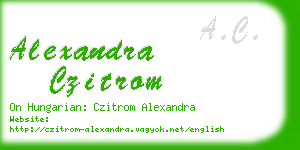 alexandra czitrom business card